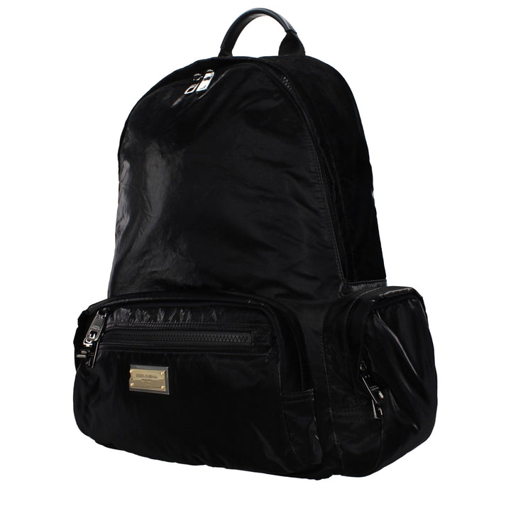 Dolce &amp; Gabbana Black Nylon Backpack