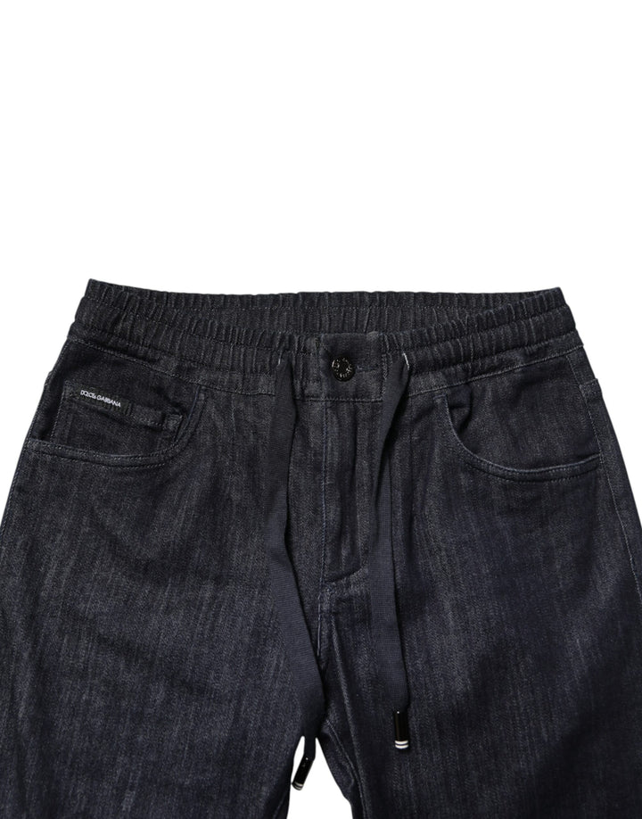 Dolce &amp; Gabbana Black Cotton Stretch Skinny Denim Men Jeans