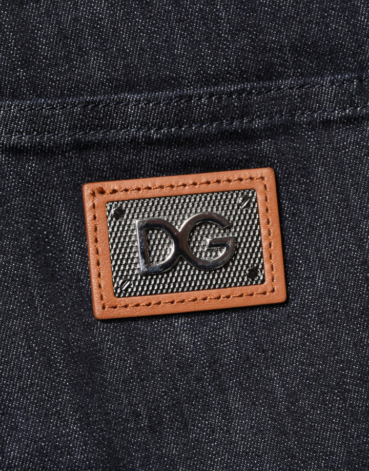 Dolce &amp; Gabbana Black Cotton Stretch Skinny Denim Men Jeans