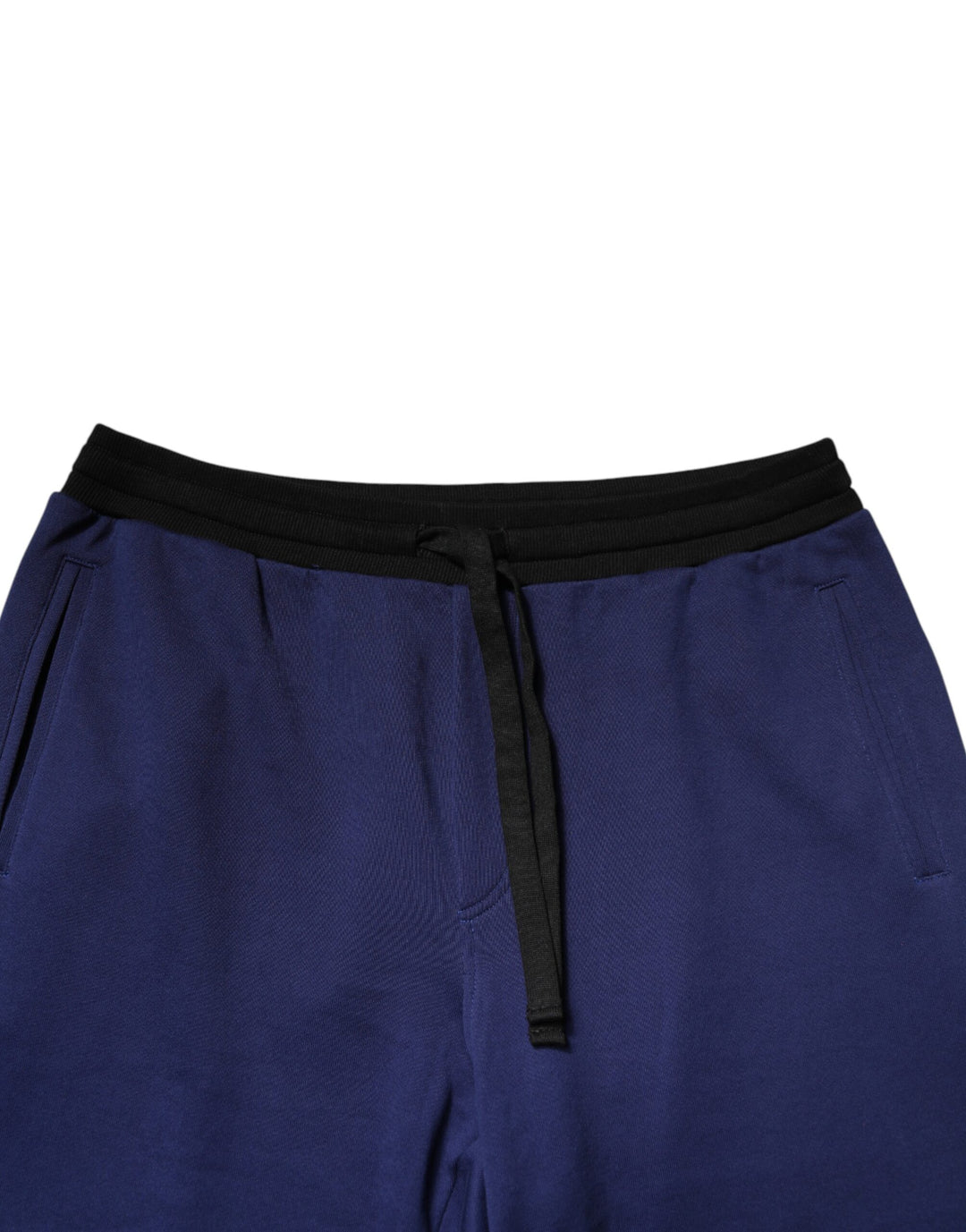 Dolce &amp; Gabbana Blue Cotton Mid Waist Jogger Trousers Pants