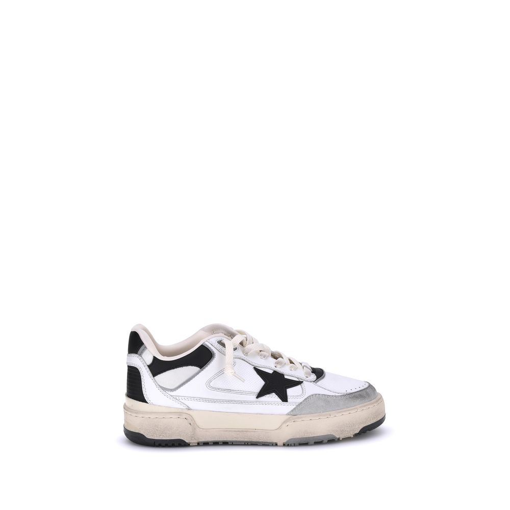 Golden Goose White Calf Leather Bos Taurus Chunky Sneakers