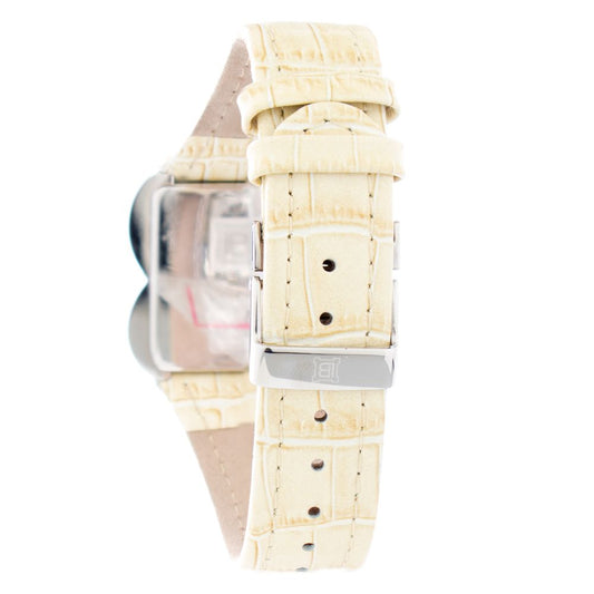 Laura Biagiotti Beige Leather Dress Watch