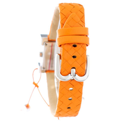 Laura Biagiotti Orange Leather Dress Watch