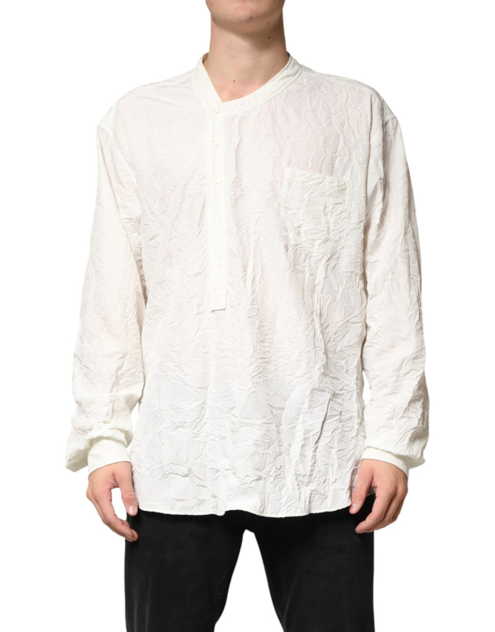 Dolce &amp; Gabbana White Cotton Men Long Sleeves Men Shirt