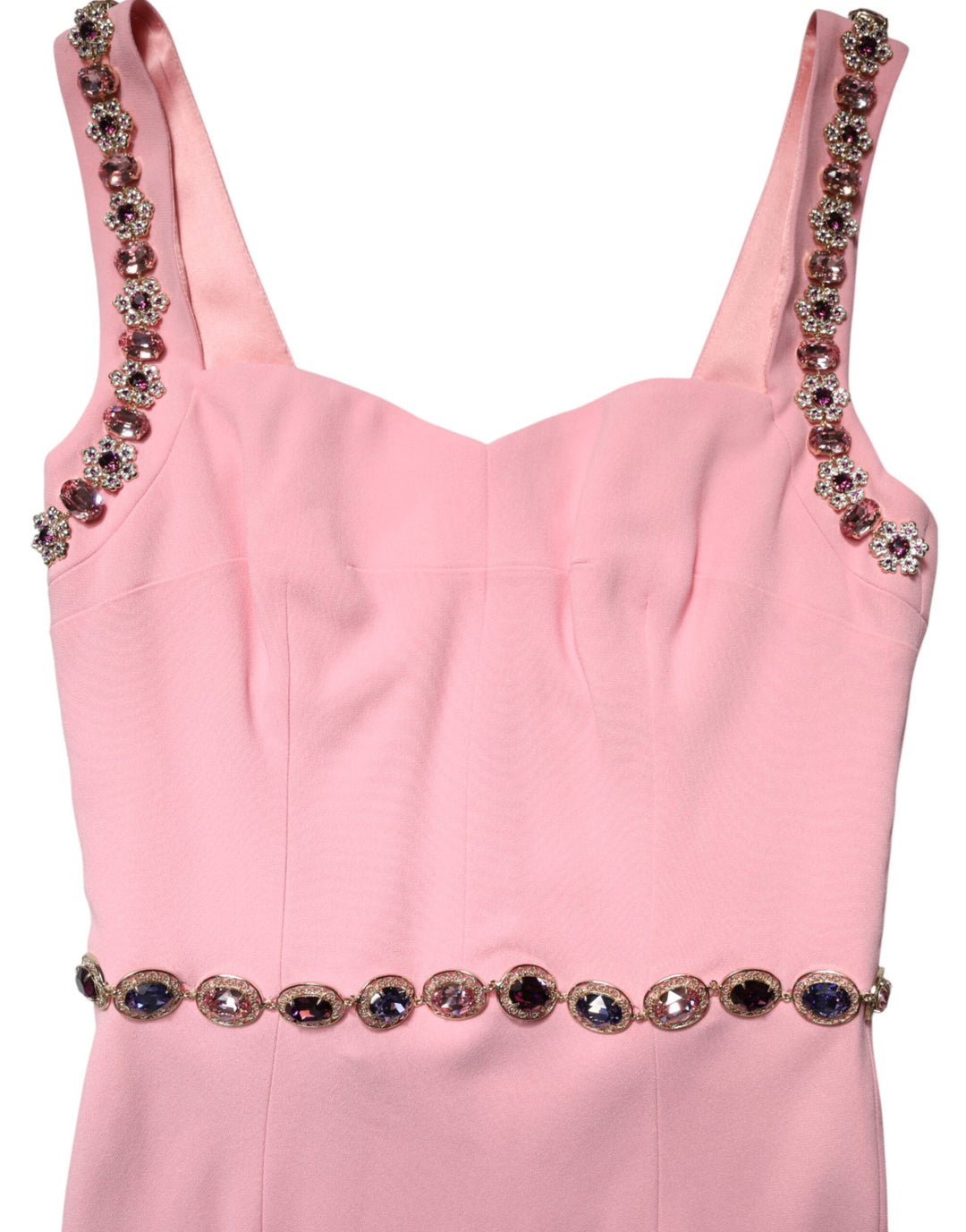 Dolce &amp; Gabbana Pink Embellished Sheath Mermaid Gown Dress