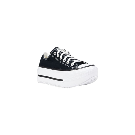 Converse Black And White Fabric Platform Sneakers