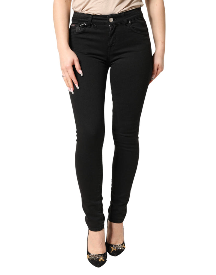 Dolce &amp; Gabbana Black Cotton Stretch Skinny Denim Jeans