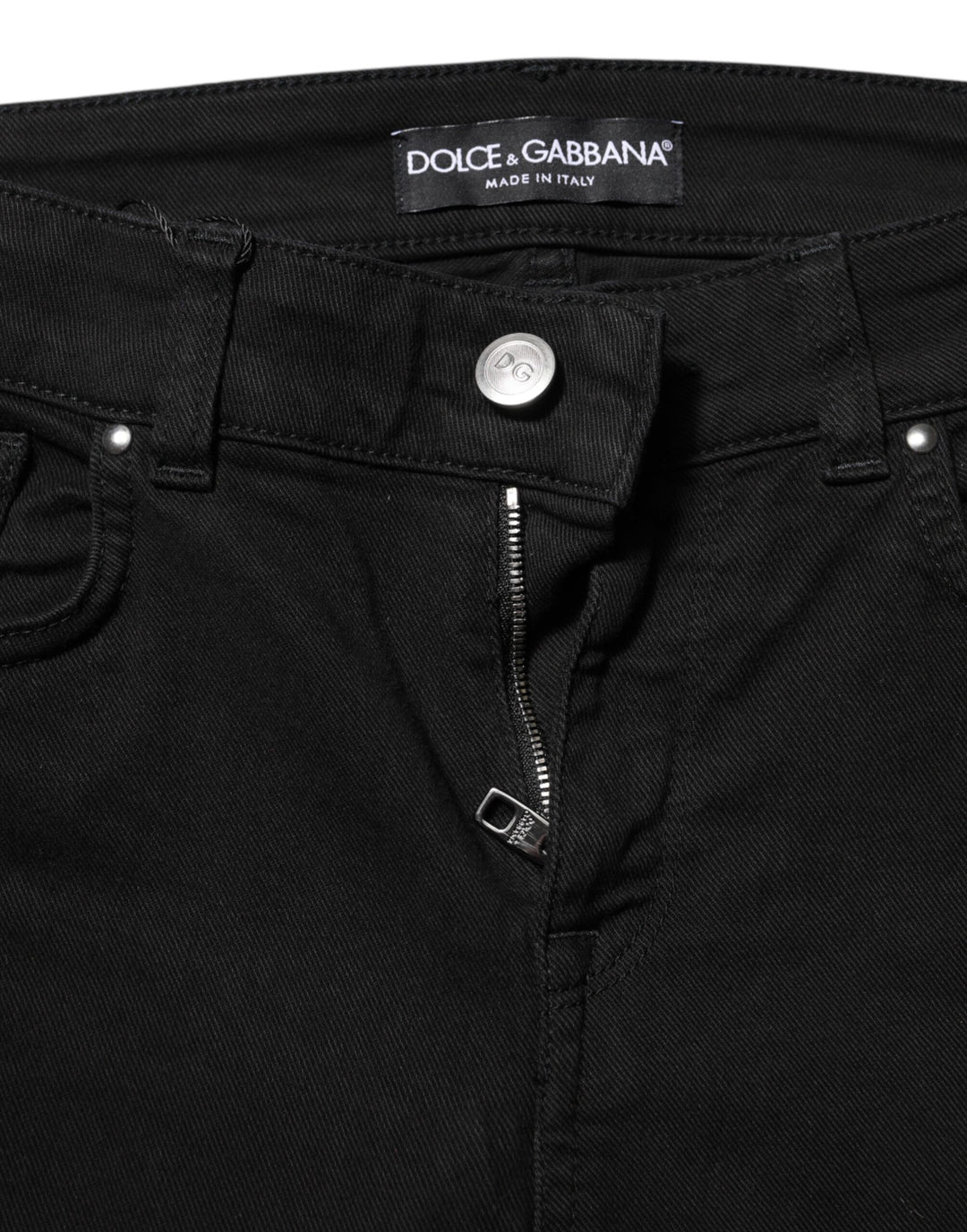 Dolce &amp; Gabbana Black Cotton Casual Skinny Denim Jeans