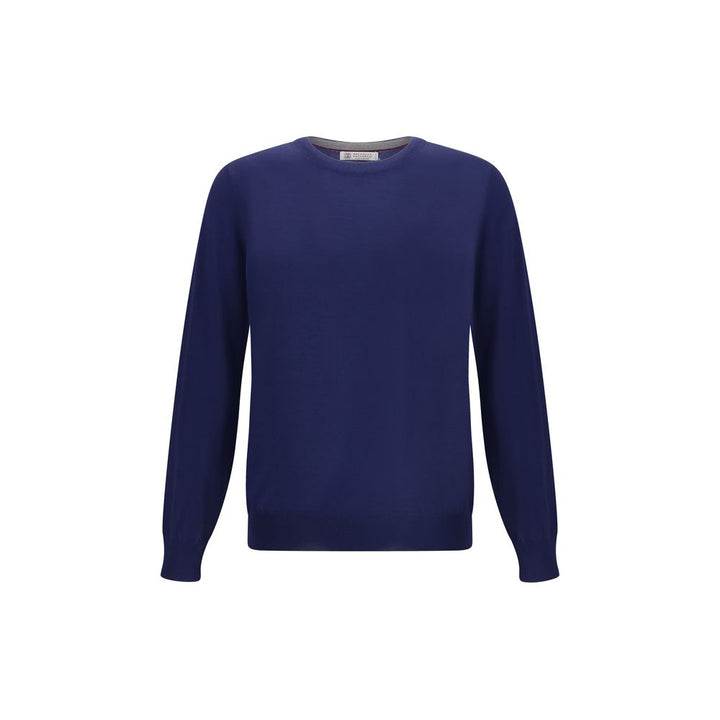 Brunello Cucinelli Blue Wool Oves Aries Sweatshirt