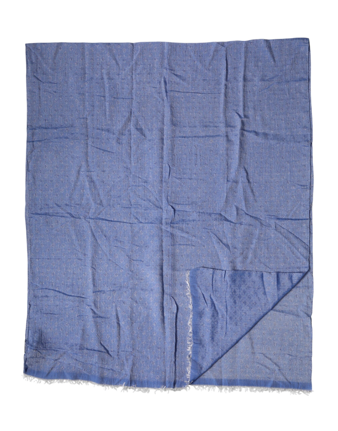 Dolce &amp; Gabbana Blue Lace Stole Cotton Neck Wrap Shawl Scarf