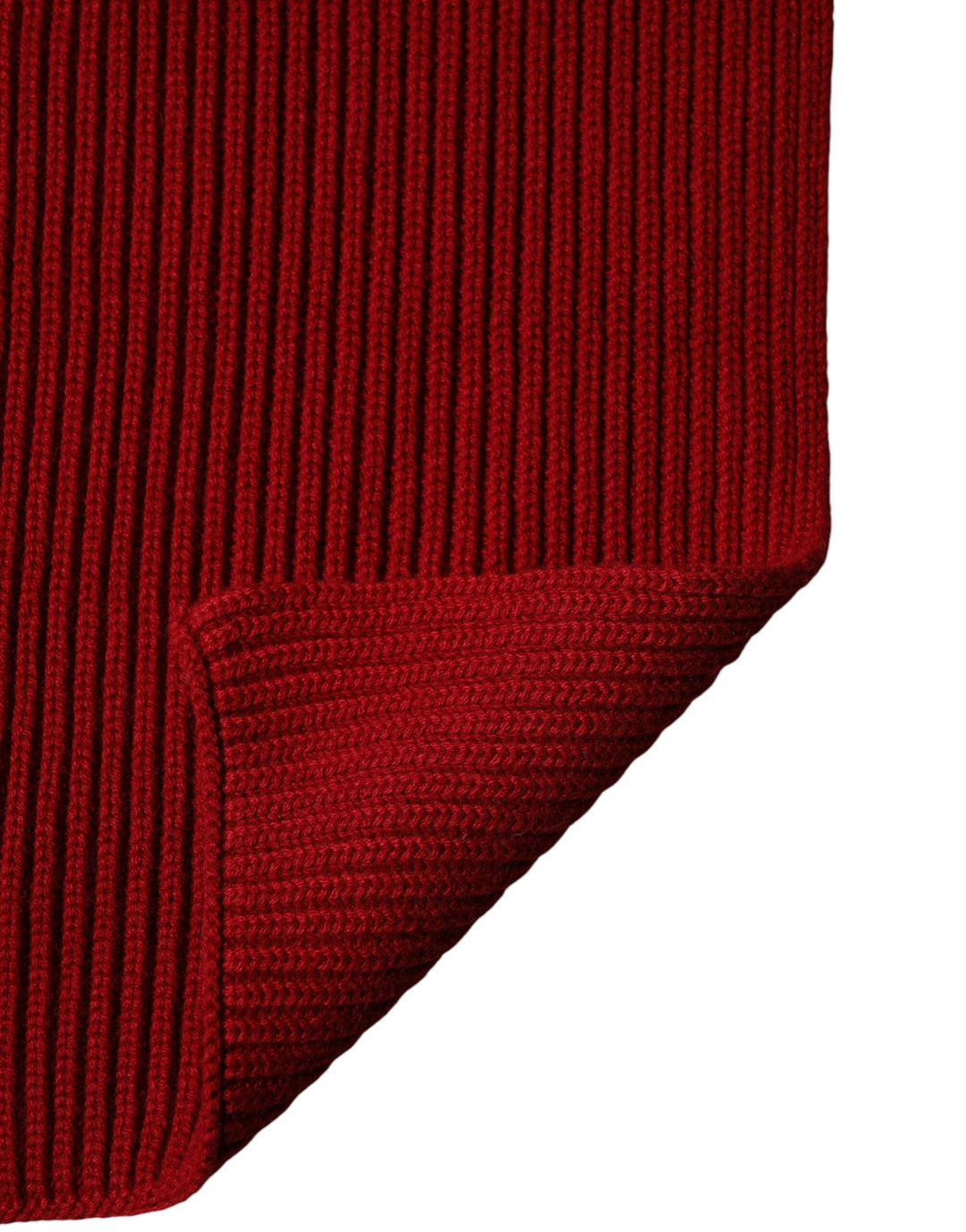 Dolce &amp; Gabbana Red Wool Knitted Neck Wrap Shawl Men Scarf