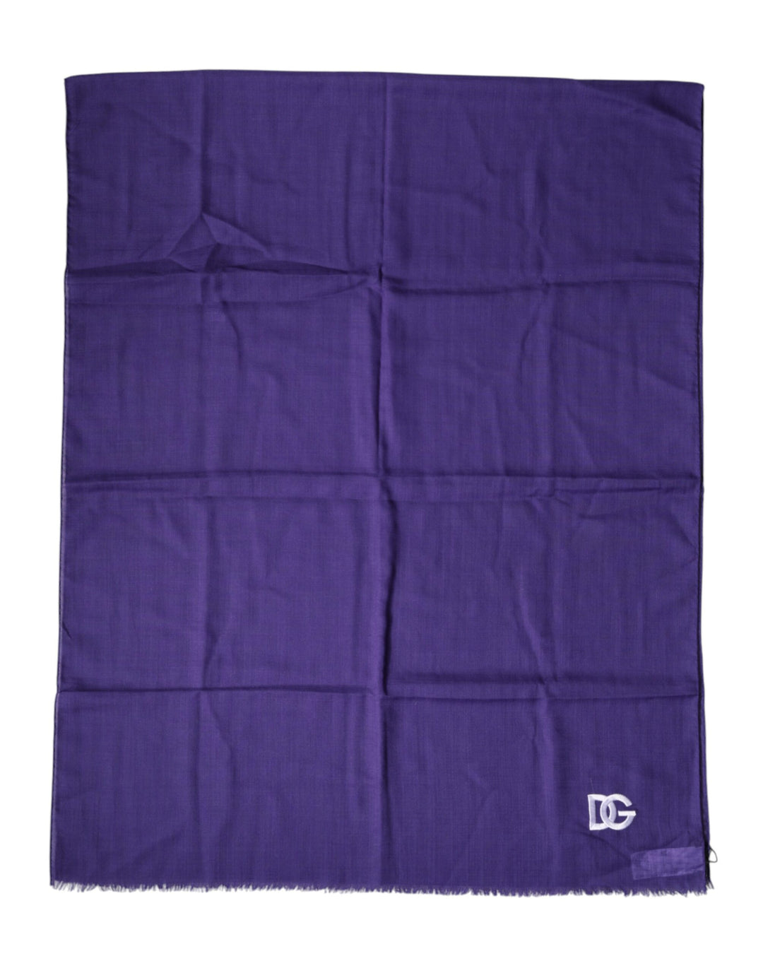 Dolce &amp; Gabbana Purple Lace Stole Cotton Wrap Shawl Scarf