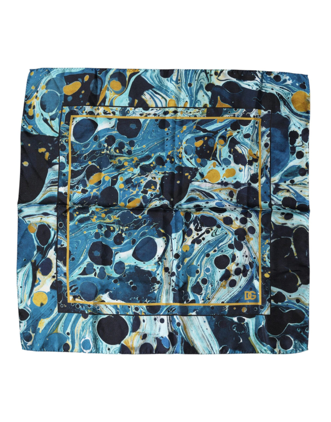 Dolce &amp; Gabbana Multicolor Marble Square Foulard Scarf