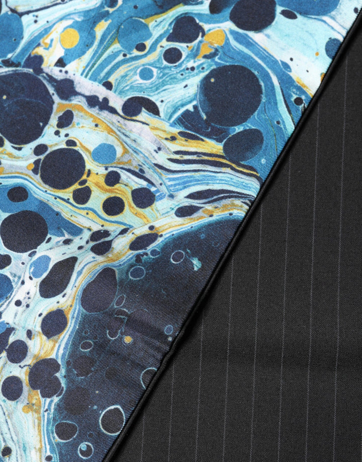 Dolce &amp; Gabbana Multicolor Marble Neck Wrap Foulard Scarf