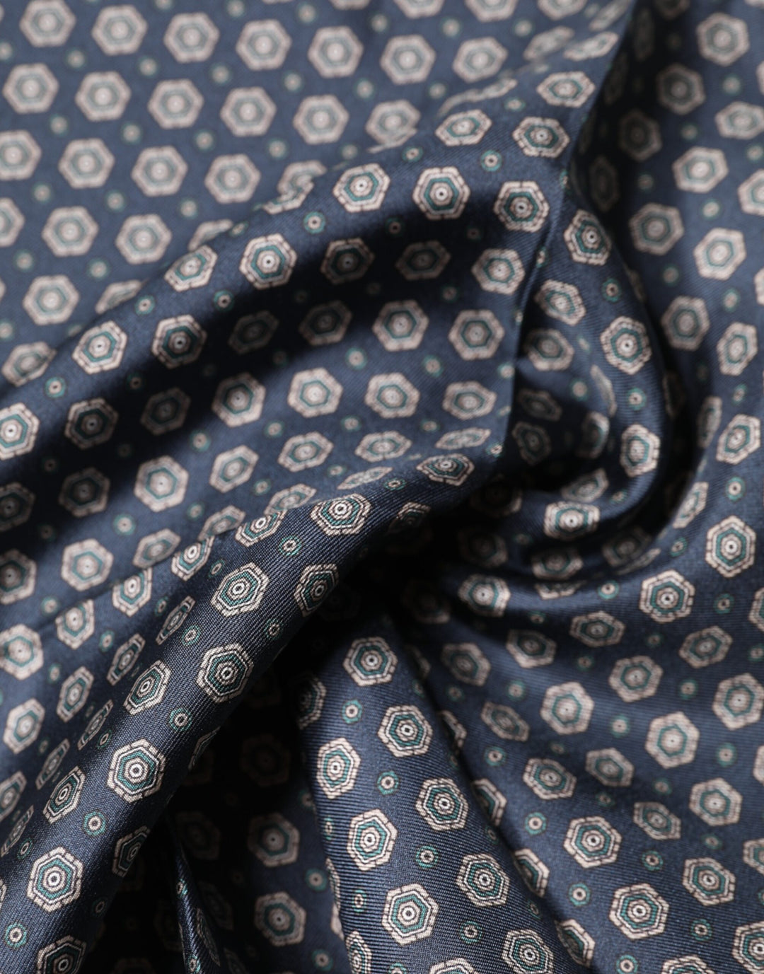 Dolce &amp; Gabbana Blue Patterned Silk Square Handkerchief Scarf
