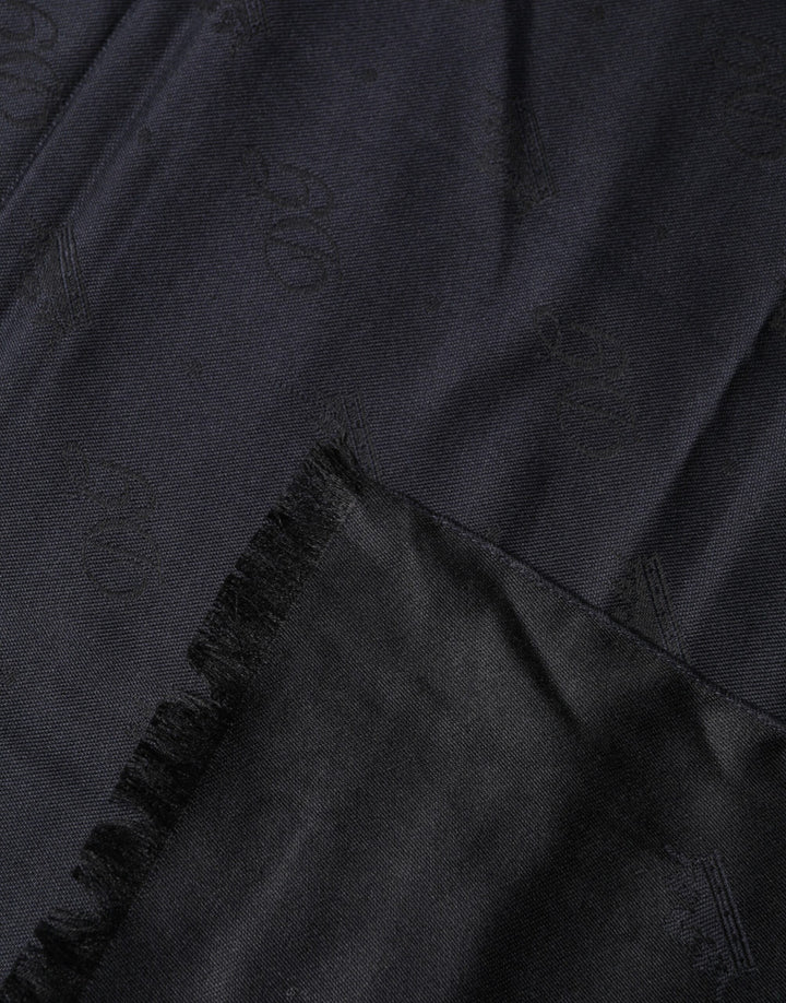 Dolce &amp; Gabbana Black Lace Stole Silk NeckWrap Shawl Scarf