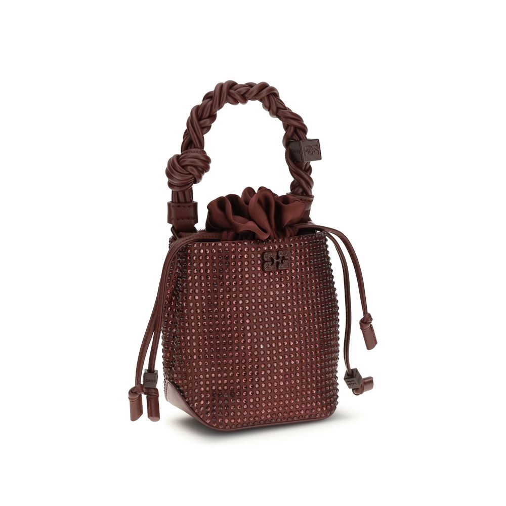 Ganni - Bordeaux Recycled Polyester Handbag