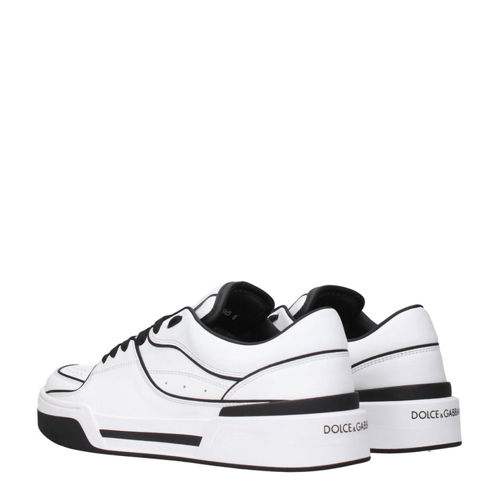 Dolce &amp; Gabbana White Leather Sneakers