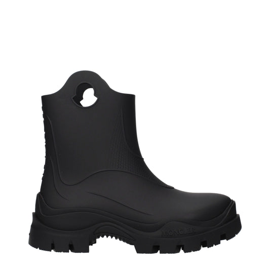 Moncler Black Cotton Ankle Boots