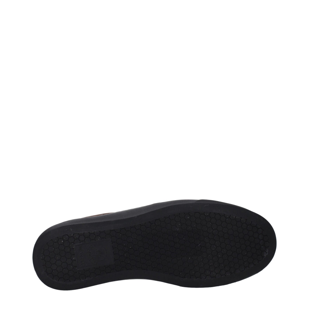 Moncler Brown Leather Slip-On Loafers