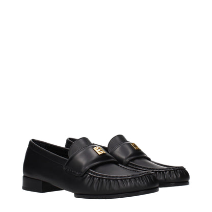 Givenchy Black Leather Slip-On Loafers
