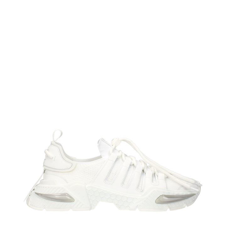 Dolce &amp; Gabbana White Fabric Athletic Sneakers