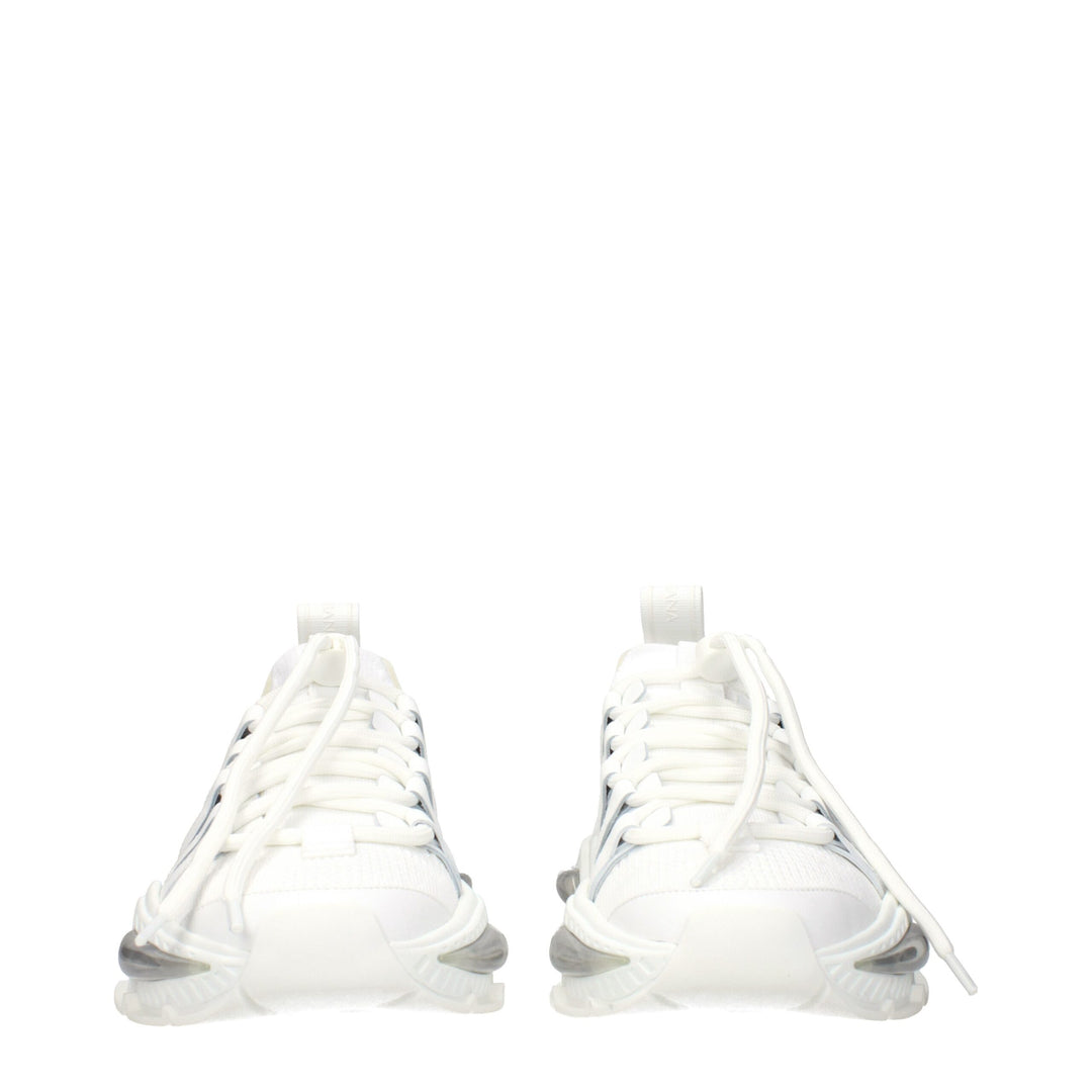 Dolce &amp; Gabbana White Fabric Athletic Sneakers