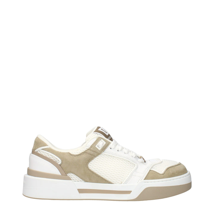 Dolce &amp; Gabbana White Fabric Low Top Sneakers