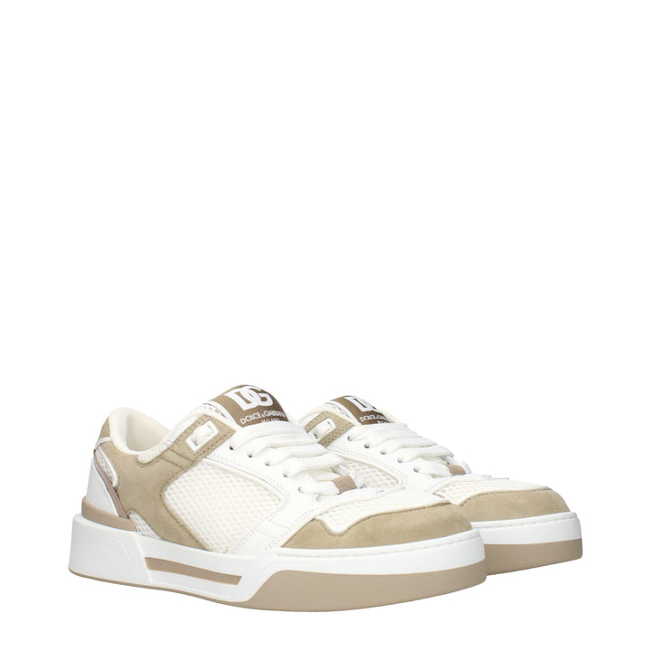 Dolce &amp; Gabbana White Fabric Low Top Sneakers