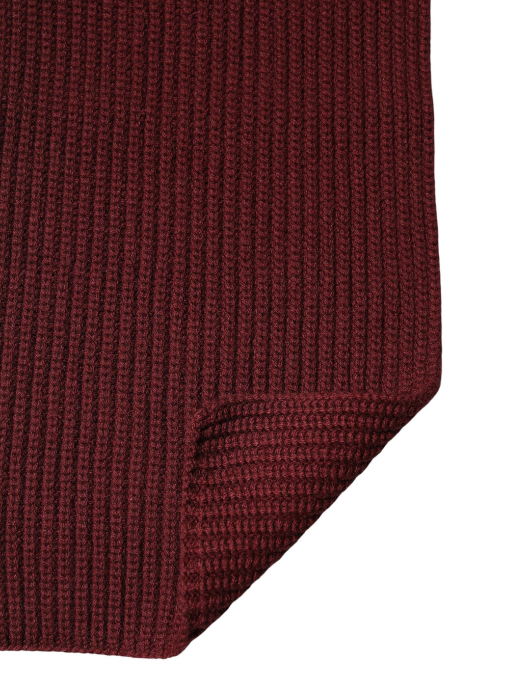 Dolce &amp; Gabbana Maroon Cashmere Knitted NeckWrap Shawl Scarf