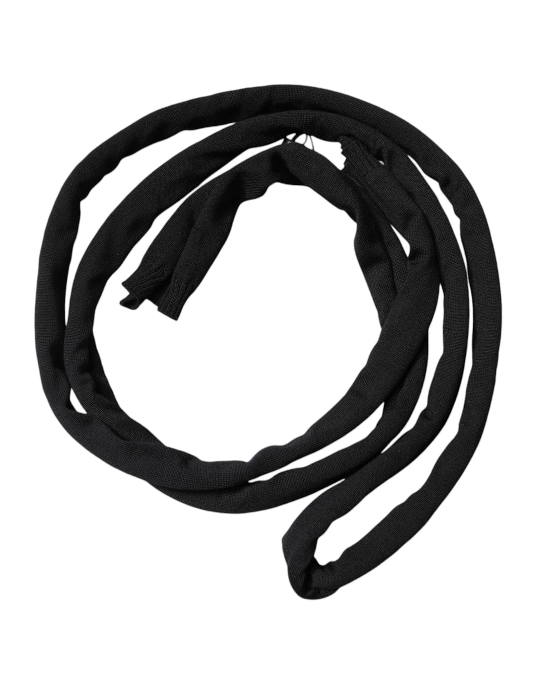 Dolce &amp; Gabbana Black Wool Knitted Neck Wrap Shawl Men Scarf