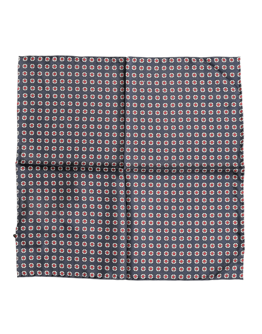 Dolce &amp; Gabbana Blue Patterned Silk Square Handkerchief Scarf