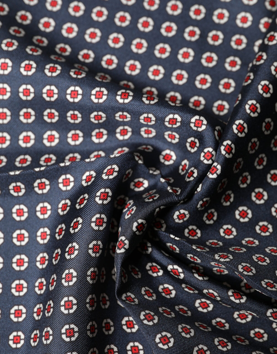 Dolce &amp; Gabbana Blue Patterned Silk Square Handkerchief Scarf