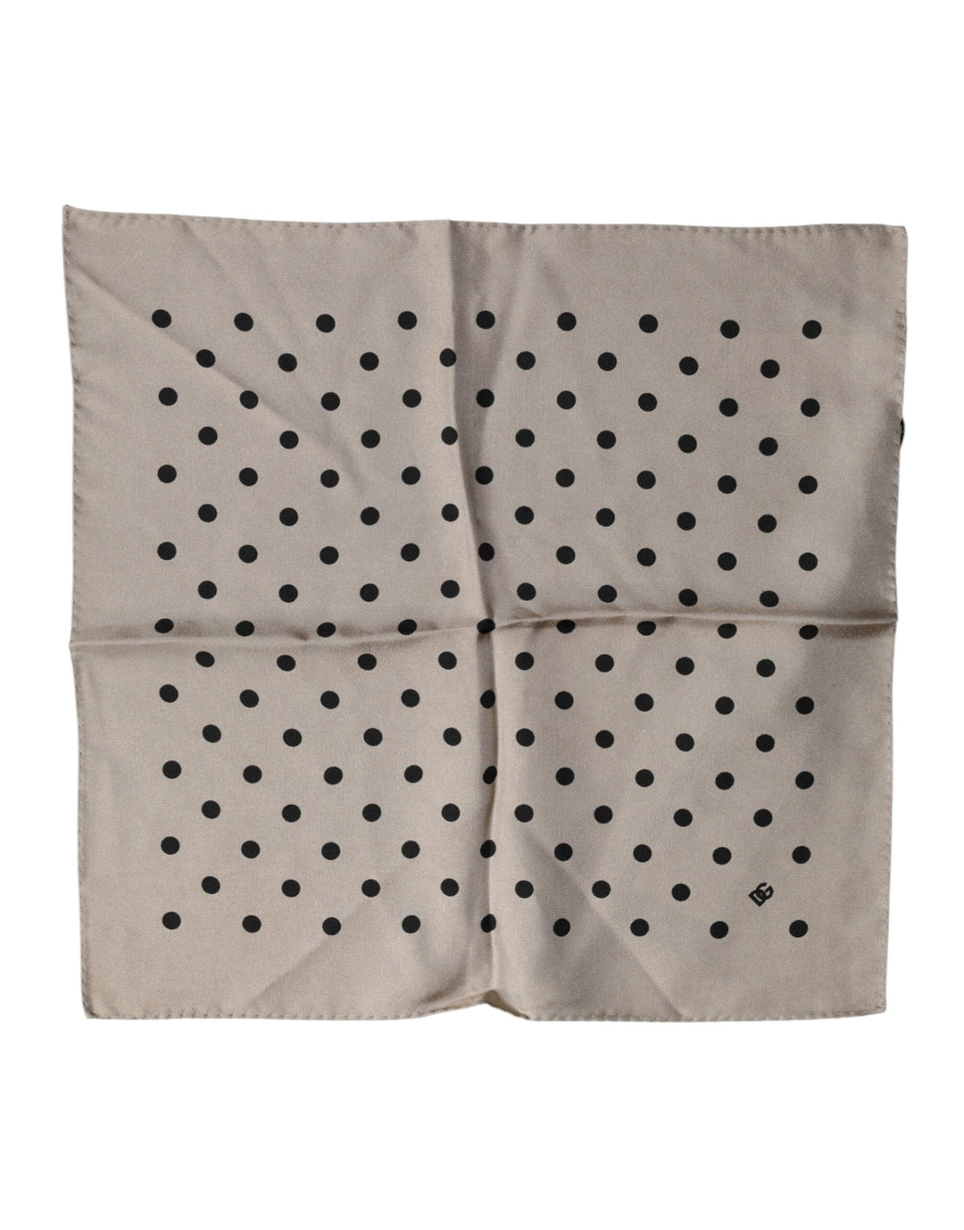Dolce &amp; Gabbana Brown Polka Dot Square Handkerchief Scarf