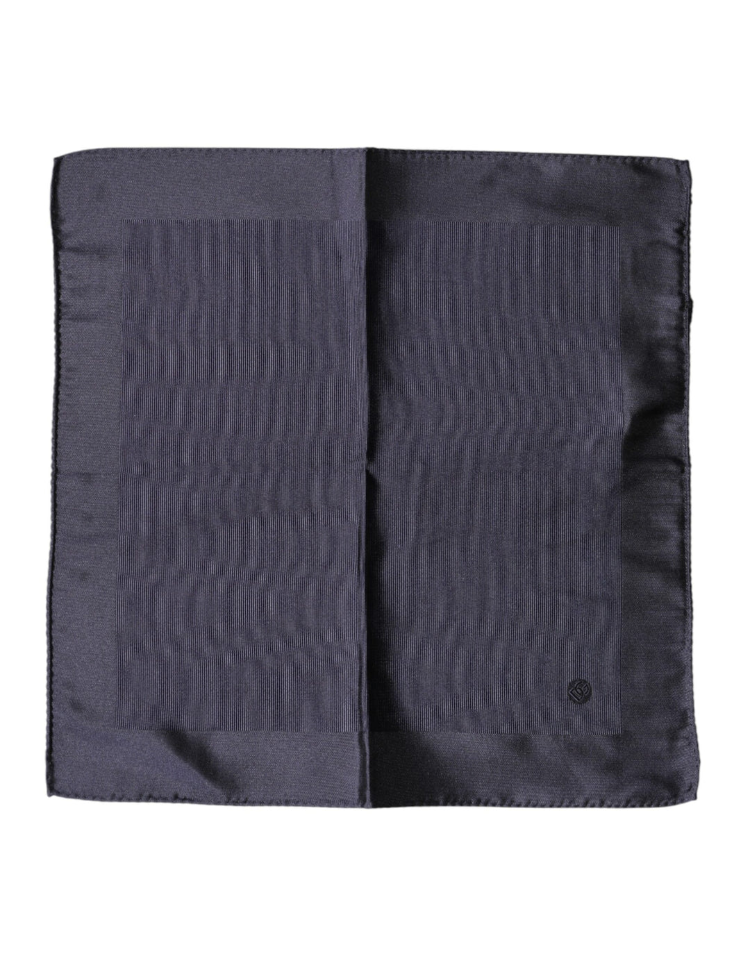 Dolce &amp; Gabbana Blue Logo Silk Men Square Handkerchief Scarf