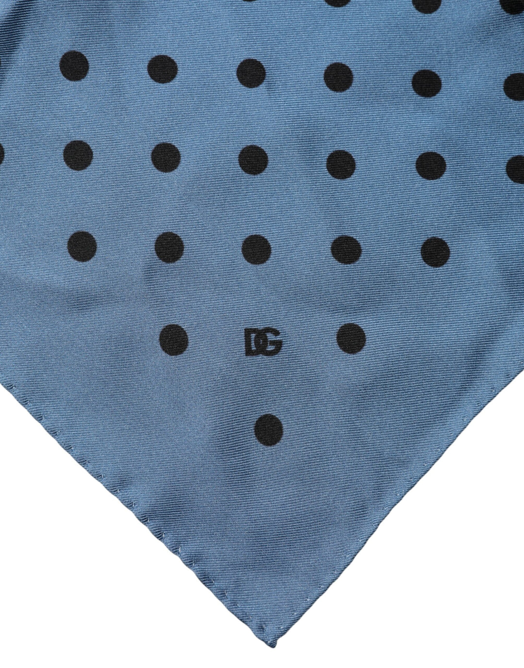 Dolce &amp; Gabbana Blue Polka Dot Square Handkerchief Scarf