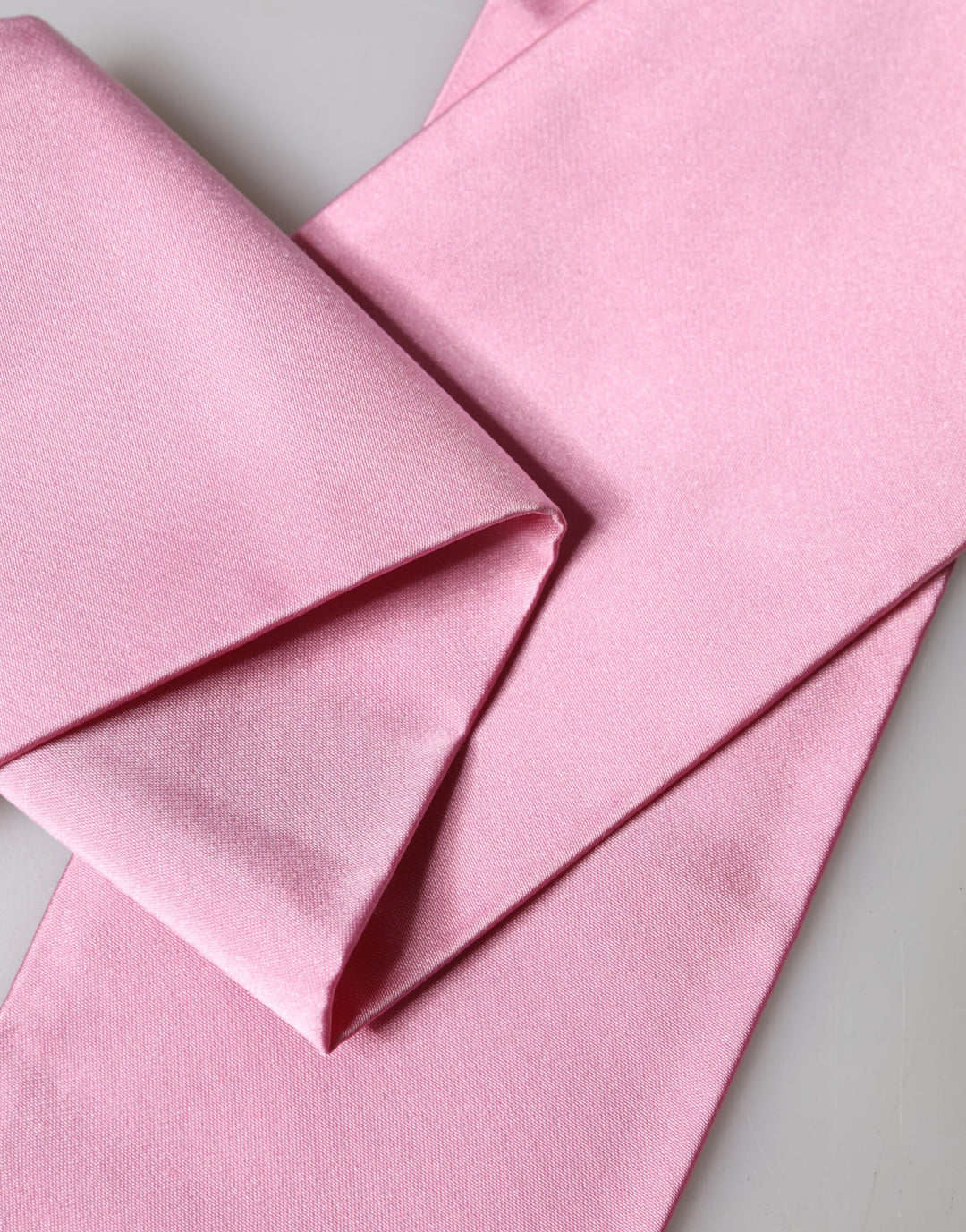 Dolce &amp; Gabbana Pink Silk Fringes Neck Wrap Foulard Scarf