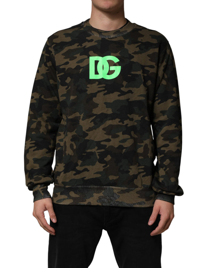 Dolce &amp; Gabbana Multicolor Camouflage Men Sweatshirt  Sweater