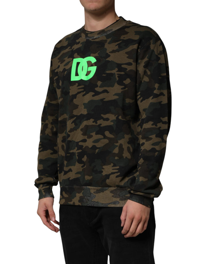 Dolce &amp; Gabbana Multicolor Camouflage Men Sweatshirt  Sweater
