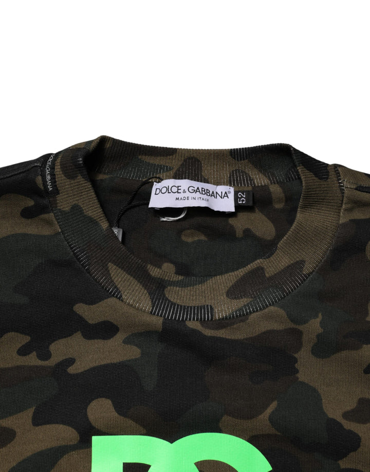 Dolce &amp; Gabbana Multicolor Camouflage Men Sweatshirt  Sweater