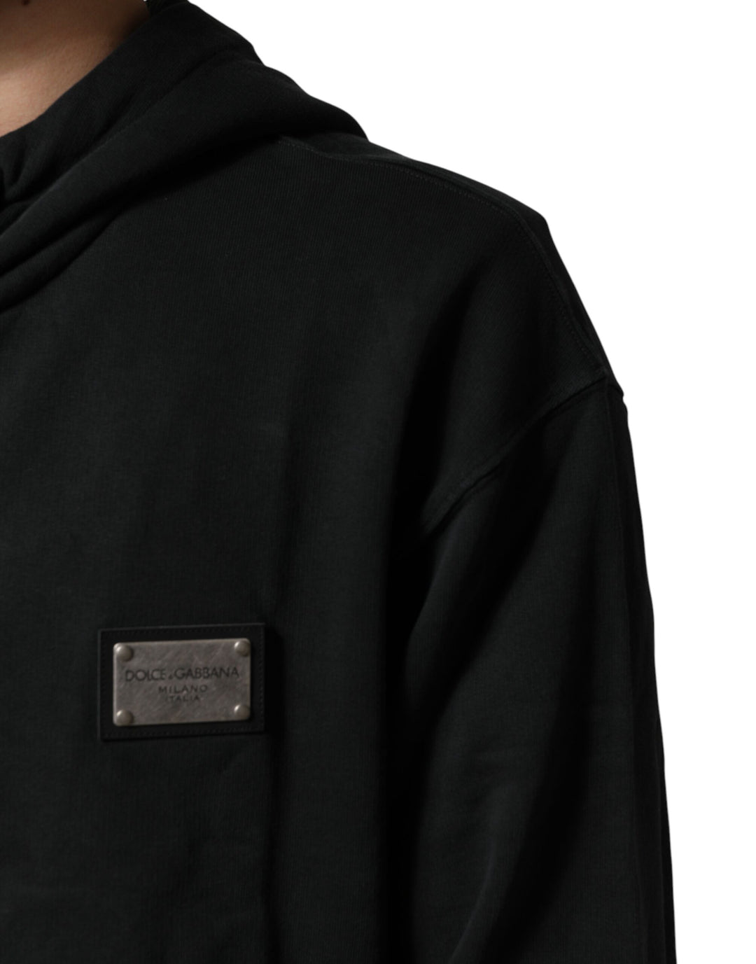 Dolce &amp; Gabbana Black Full Zip Hooded Men Sweatshirt Sweater
