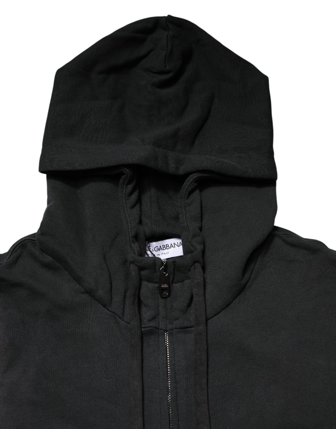Dolce &amp; Gabbana Black Full Zip Hooded Men Sweatshirt Sweater