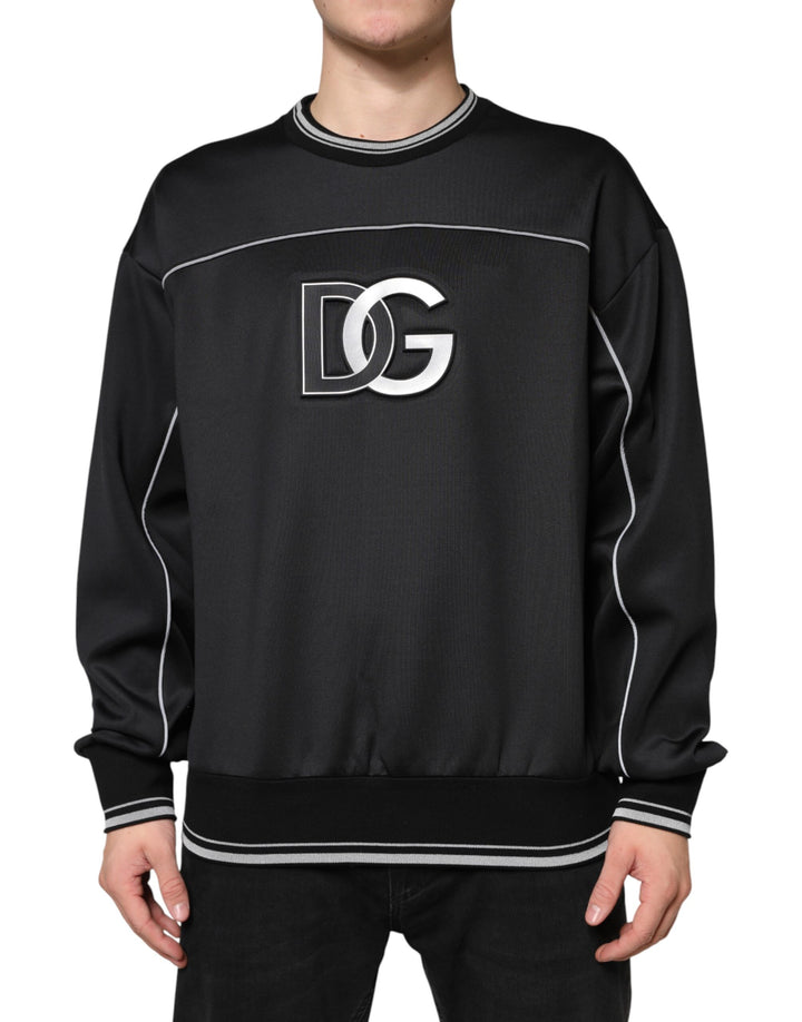 Dolce &amp; Gabbana Black DG Logo Crew Neck Sweatshirt Sweater