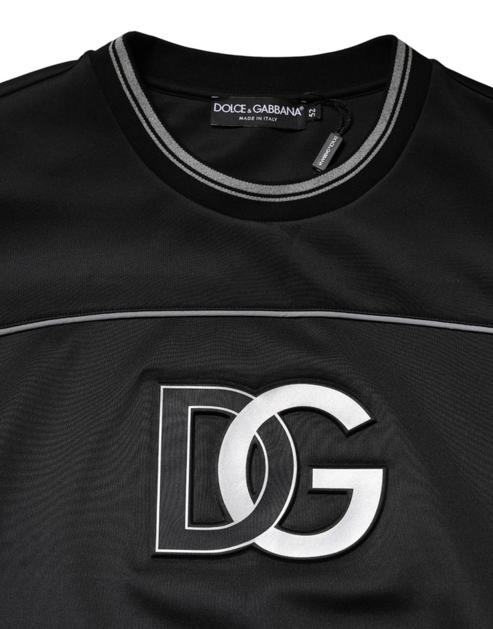 Dolce &amp; Gabbana Black DG Logo Crew Neck Sweatshirt Sweater