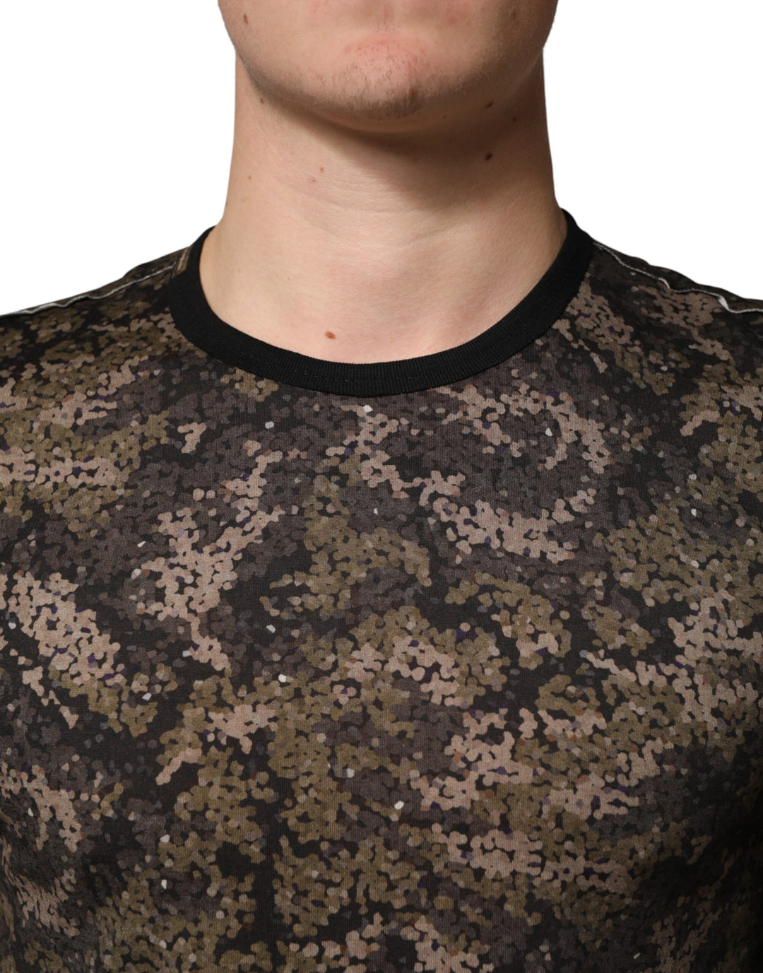 Dolce &amp; Gabbana Multicolor Camouflage Long Sleeves T-shirt