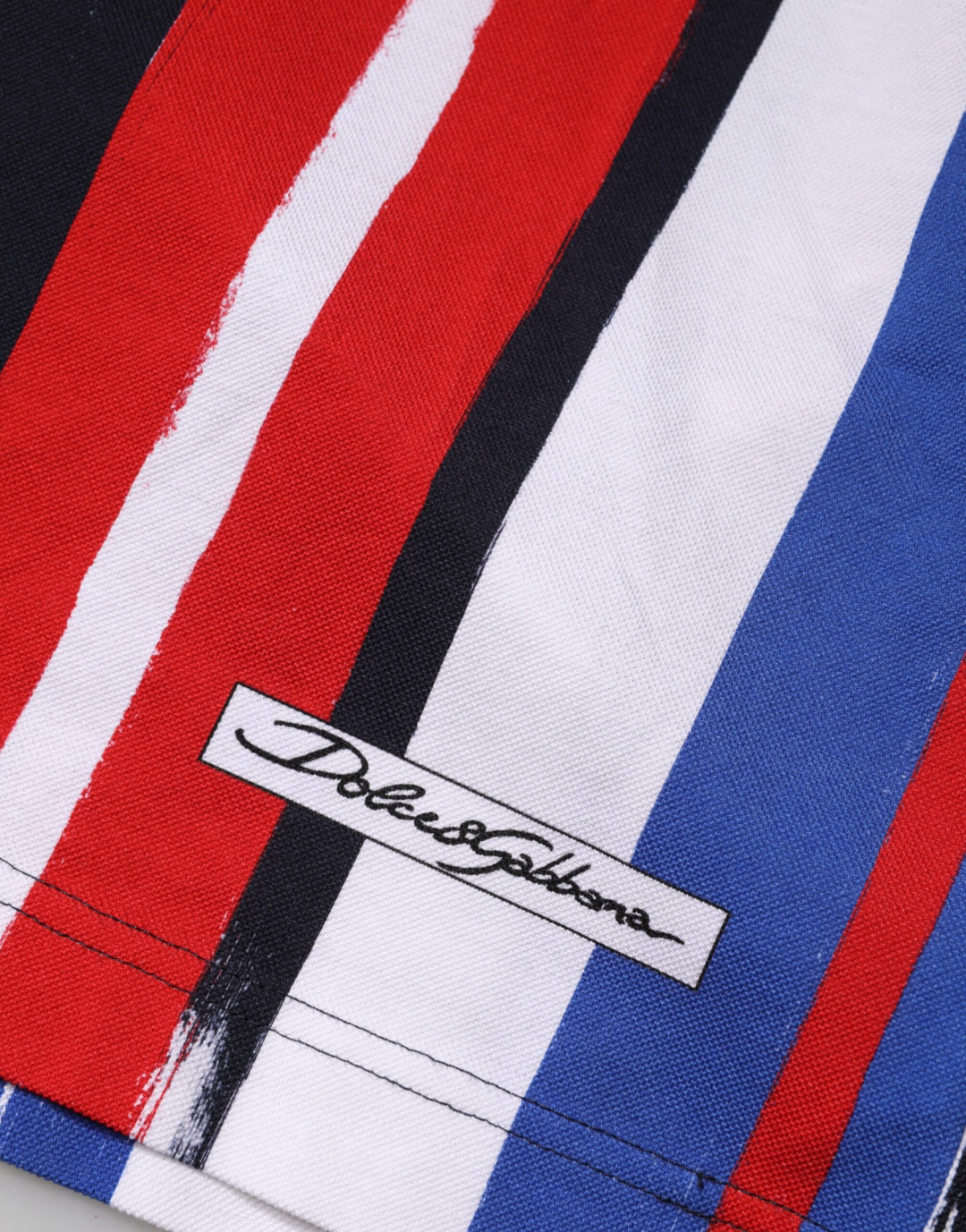 Dolce &amp; Gabbana Multicolor Stripes Cotton Men Polo T-shirt