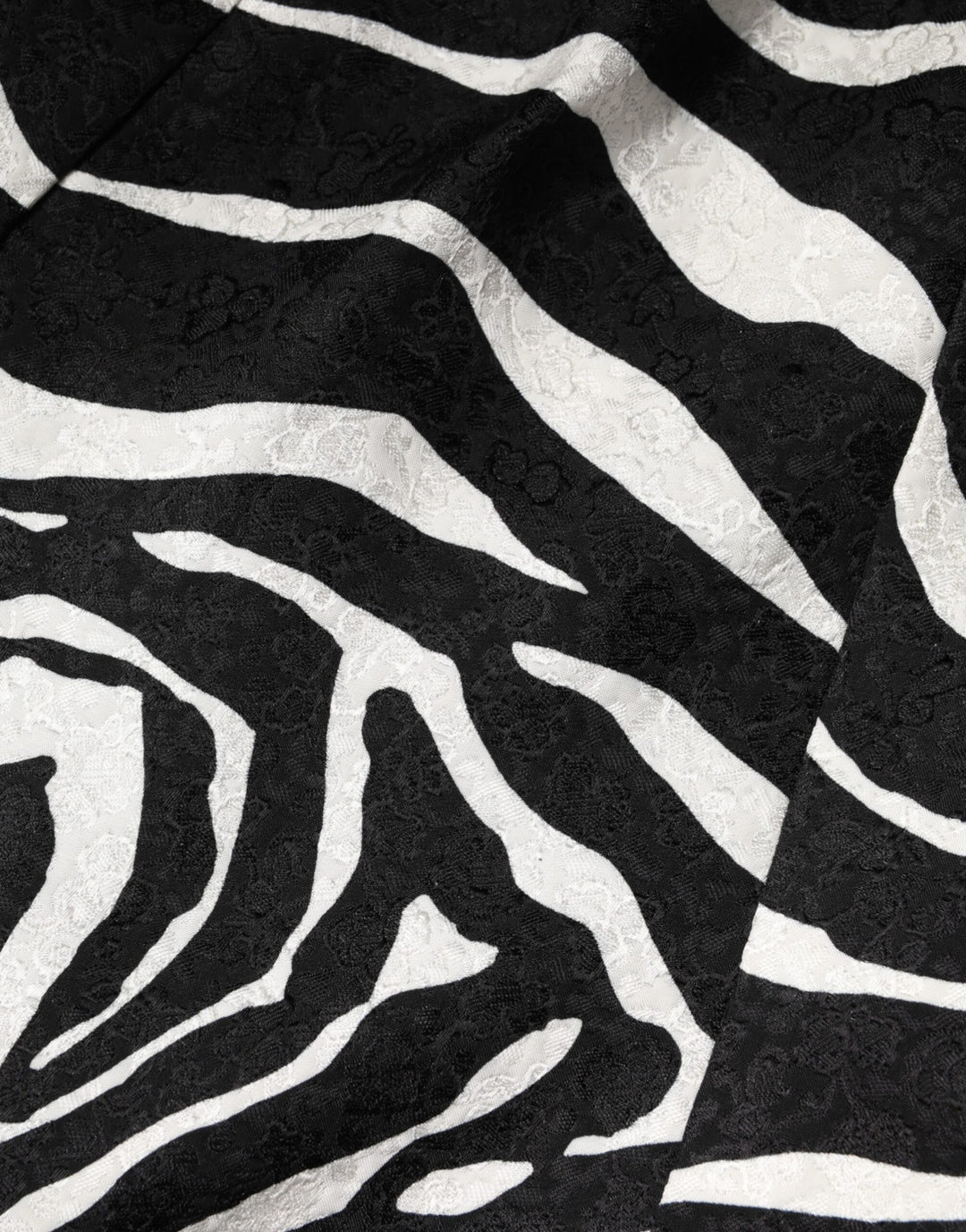 Dolce &amp; Gabbana Black White Zebra Sleeveless A-line Dress