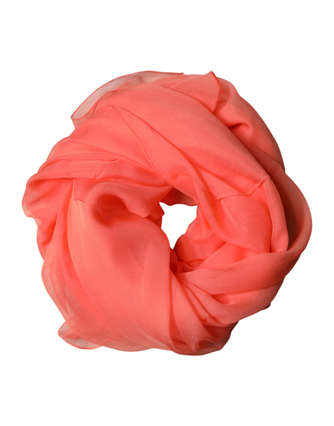 Dolce &amp; Gabbana Orange Stole Silk Neck Wrap Shawl Men Scarf
