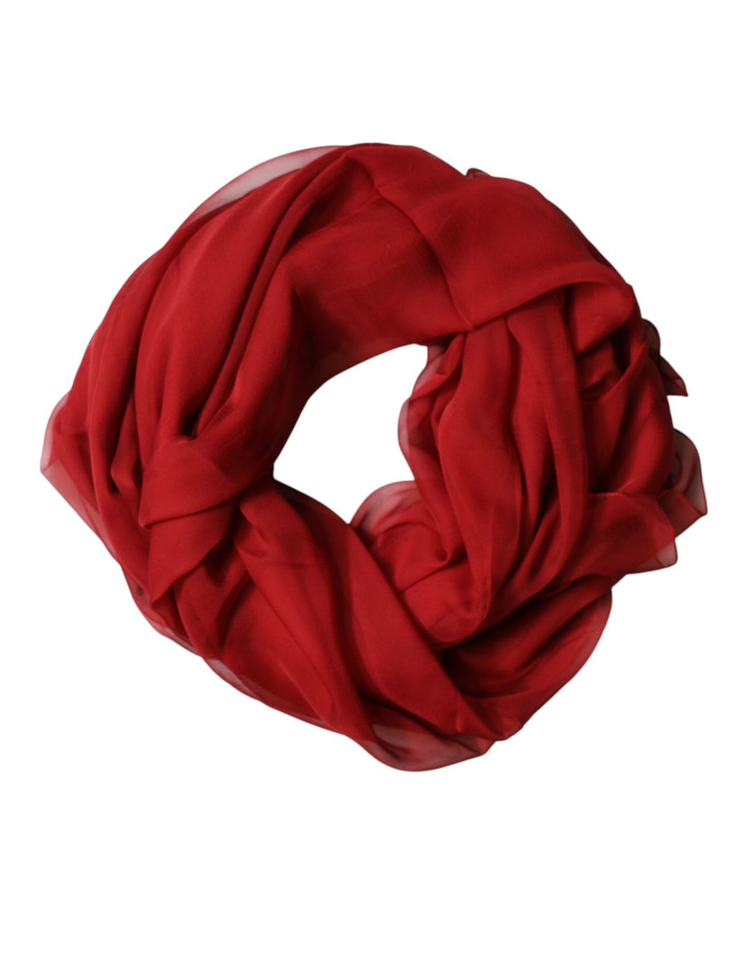 Dolce &amp; Gabbana Red Stole Silk Neck Wrap Shawl Men Scarf