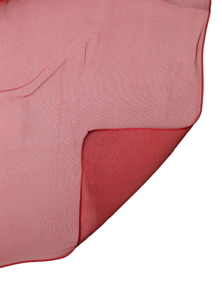 Dolce &amp; Gabbana Red Stole Silk Neck Wrap Shawl Men Scarf